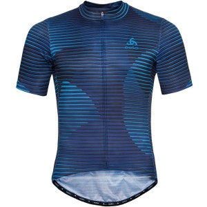 Odlo Kosz. Tech. Męska Stand-Up Collar s/s Full Zip navy blue