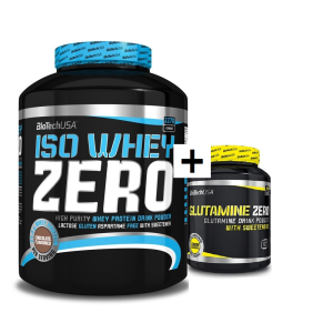 BioTech USA Iso Whey Zero 2270g+Glutamine Zero 600g free