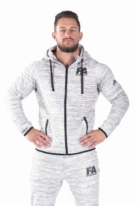 Kevin Levrone Kurtka Hoodie Jacket 01 Basic Melange Grey